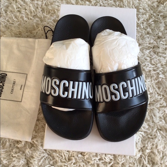 MOSCHINO COUTURE! - logo slides - EU38 or USA 7-7.5 - Picture 4 of 6